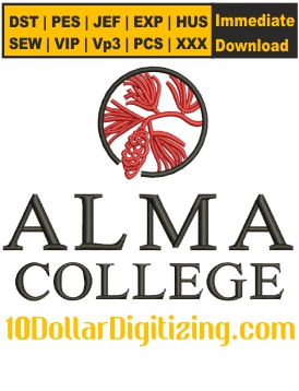 Alma-College-Logo-Embroidery-Design