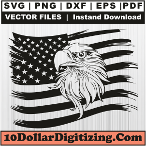 American-Flag-With-Eagle-Svg