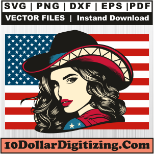 American-Girls-with-Flag-Svg