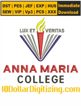 Anna-Maria-College-Logo-Embroidery-Design