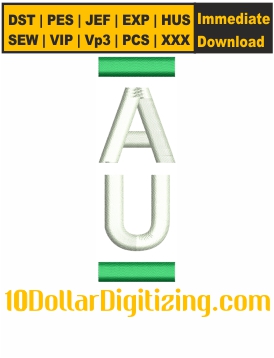 Aurora-University-AU-Logo-Embroidery-Design