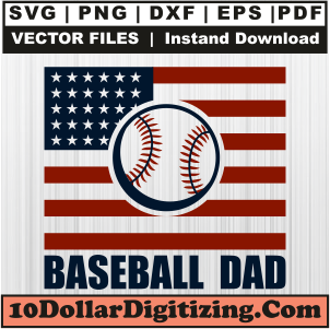 Baseball-Dad-Flag-Svg