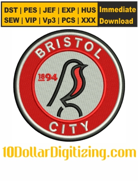 Bristol-City-Fc-Logo-Embroidery-Design