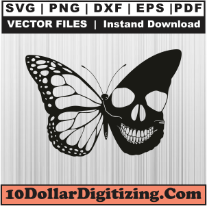 Butterfly-With-Skull-Svg