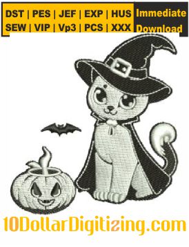 Halloween-Cat-Machine-Embroidery-Design