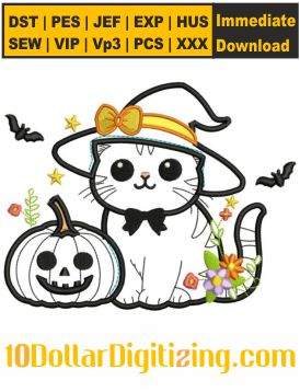 Cat-Pumpkin-Applique-Emboidery-Design