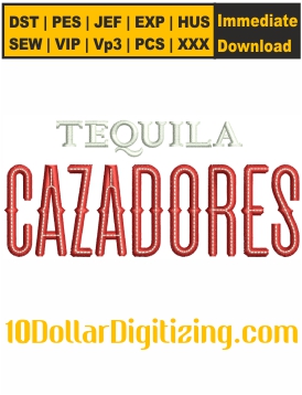 Cazadores-Tequila-Logo-Embroidery-Design