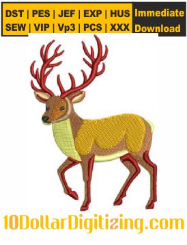 Christmas-Deer-Embroidery-Design