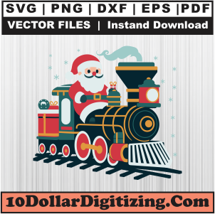 Santa-On-Train-Svg