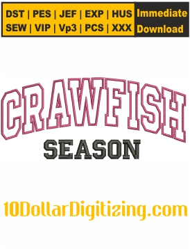 Crawfish-Season-Embroidery-Design