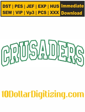 Crusaders-Letters-Embroidery-Design