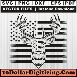 Deer-Head-Distressed-US-Flag-Svg