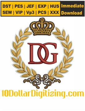 Dg-Milano-Italia-Logo-Embroidery-Design