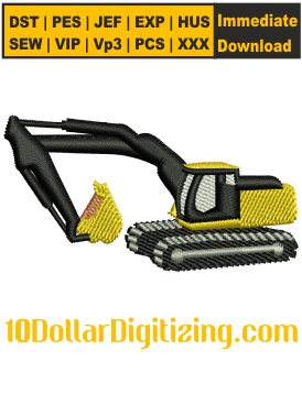 Excavator-Machine-Embroidery-Design