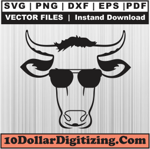 Cow-Face-With-Glasses-Svg