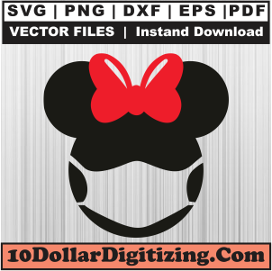 Minnie-Mouse-Face-With-Mask-Svg