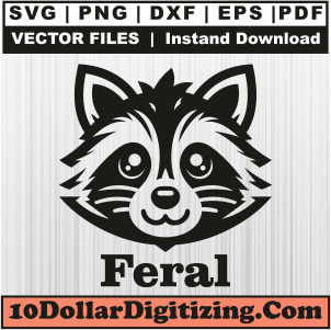 Feral-Raccoon-Svg-Png
