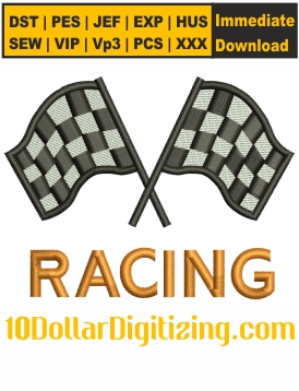 Flag-Racing-Embroidery-Design