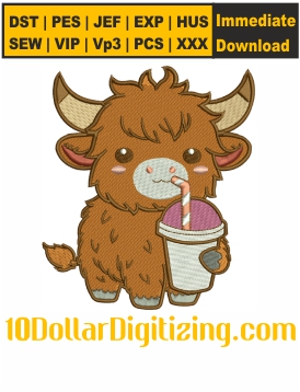 Highland-Cow-Embroidery-Design