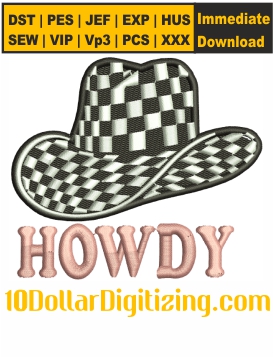 Howdy-Embroidery-Design