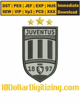 Juventus-Fc-1897-Logo-Embroidery-Design