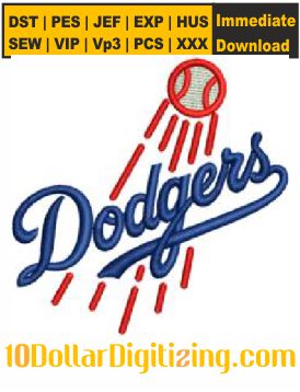 Los-Angeles-Dodgers-Logo-Cap-Embroidery-Design