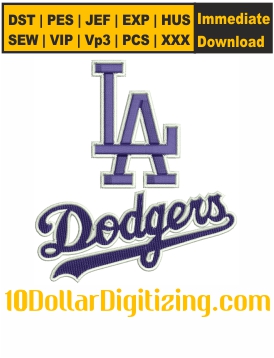 Los-Angeles-Dodgers-Logo-Embroidery-Design