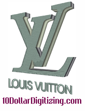 Embroidery Design Louis Vuitton LV Logo