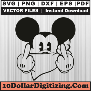 Mickey-Mouse-With-Middle-Finger-Svg