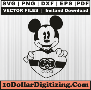 Gucci-Heart-With-Mickey-Svg
