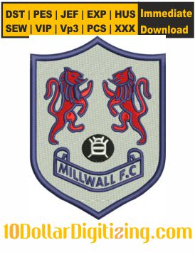 Millwall-Fc-Logo-1999-Embroidery-Design