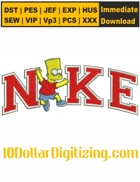 Nike-Bart-Simpson-Embroidery-Design