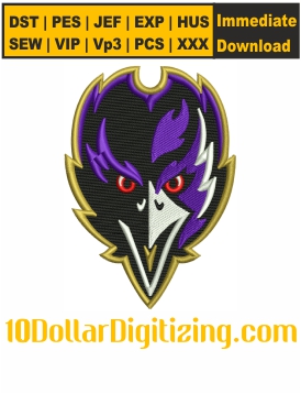 Old-Baltimore-Ravens-Logo-Embroidery-Design