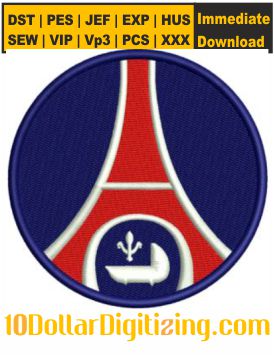 Paris-Saint-Germain-FC-Logo-Embroidery-Design