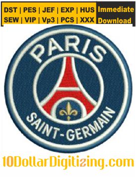 Paris-Saint-Germain-Logo-Embroidery-Design