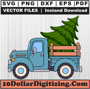 Pickup-Truck-With-Christmas-Tree-Svg