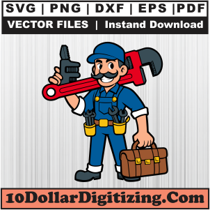 Plumber-Carrying-Tools-Svg