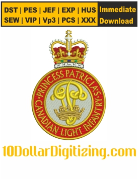 Princess-Patricias-Canadian-Light-Infantry-Embroidery-Design