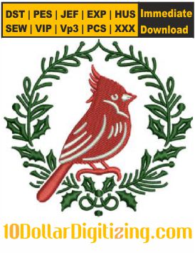 Christmas-Red-Cardinal-Embroidery-Design
