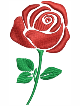 Rose Embroidery Design | Rose Flower Embroidery DST File | Flower PES File