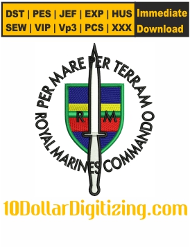 Royal-Marine-Commando-Embroidery-Design