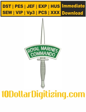 Royal-Marines-Commando-Logo-Embroidery-Design