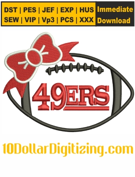 San-Francisco-49ers-Bow-Embroidery-Design