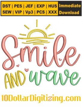 Smile-And-Wave-Embroidery-Design