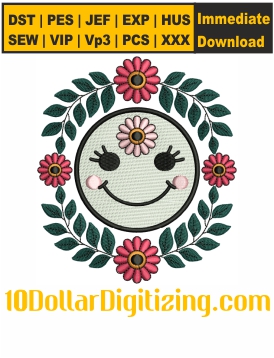 Smile-Flower-Embroidery-Design