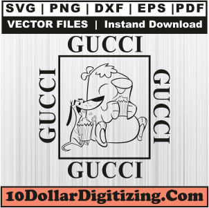 Stupid-Dogs-Gucci-Black-Svg-Png