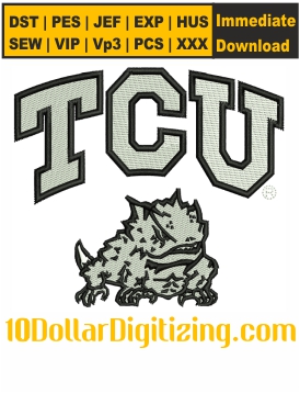 Tcu-Frog-Logo-Embroidery-Design