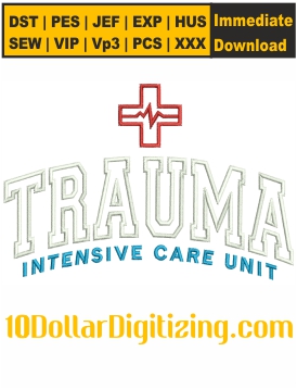 Trauma-Intensive-Care-Unit-Embroidery-Design