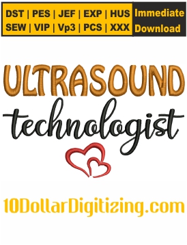 Ultrasound-Technologist-Embroidery-Design