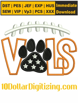 Tennessee-Vols-Paw-Embroidery-Design